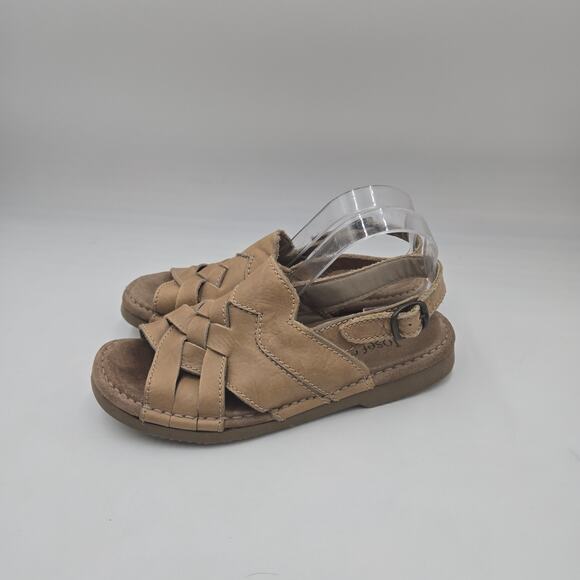Josef Seibel Men\'s Sandals Tan Woven Leather Size 9 Handmade In Germany main image 6